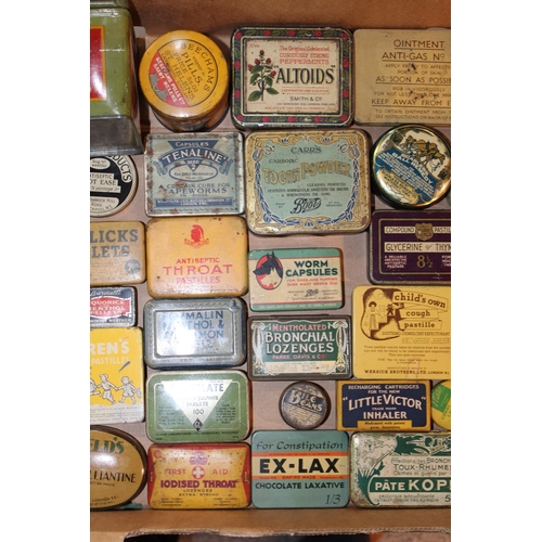 82 - A mixed collection of advertising tins to include 'Altoids', 'Meloids', 'Zubes', 'Brooklax' and othe... 