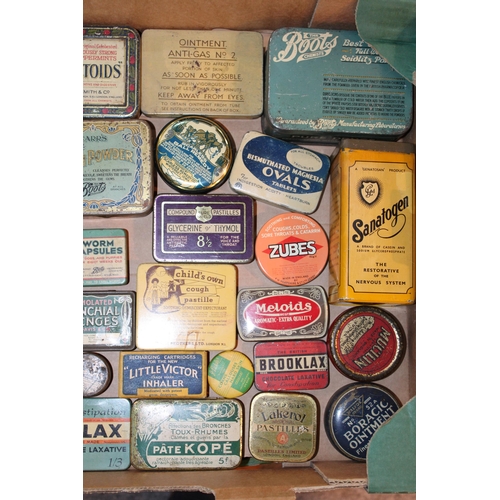 82 - A mixed collection of advertising tins to include 'Altoids', 'Meloids', 'Zubes', 'Brooklax' and othe... 