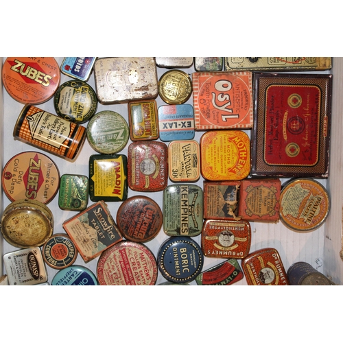 84 - A mixed collection of advertising tins to include 'Boric Ointment', 'Juniper Comptons', 'Zubes', 'Ke... 