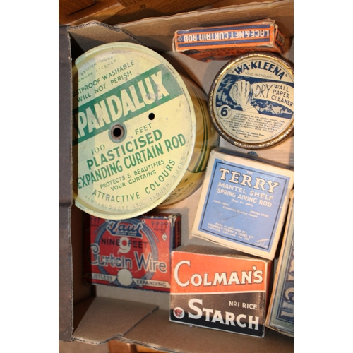 99 - A collection of advertising items to include tins and packaging for brands 'Borax', 'Fairy', 'Vim' a... 