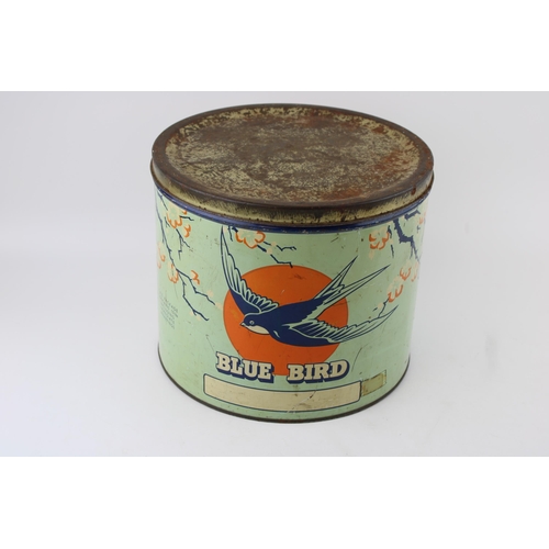 40F - A large 'Blue Bird' Toffees tin Art Deco design depicting bird and blossom on tree branch. Harry Vin... 