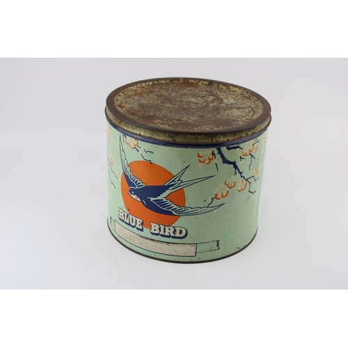 40F - A large 'Blue Bird' Toffees tin Art Deco design depicting bird and blossom on tree branch. Harry Vin... 