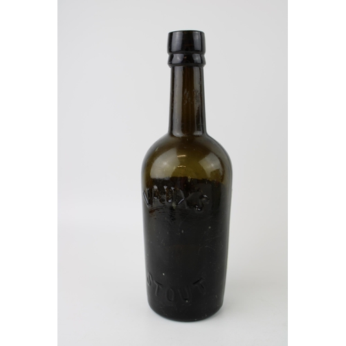 40G - Vaux's beer bottle 'Vaux's Stout' Crown Brand Finest Spruce or Black Beer. Height 25cm.