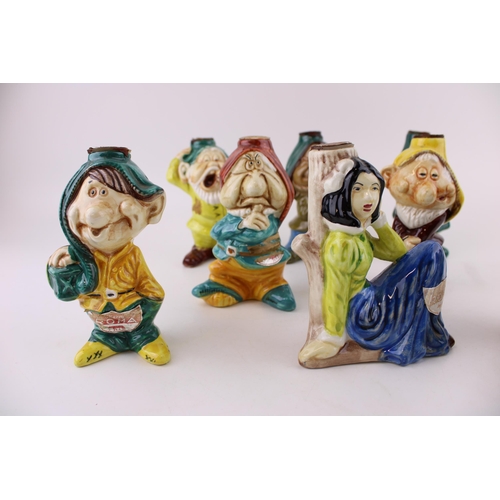 175A - Snow White and the Seven Dwarves novelty ceramic 'Casavinicola' Cherry Roma bottle set, made in Ital... 