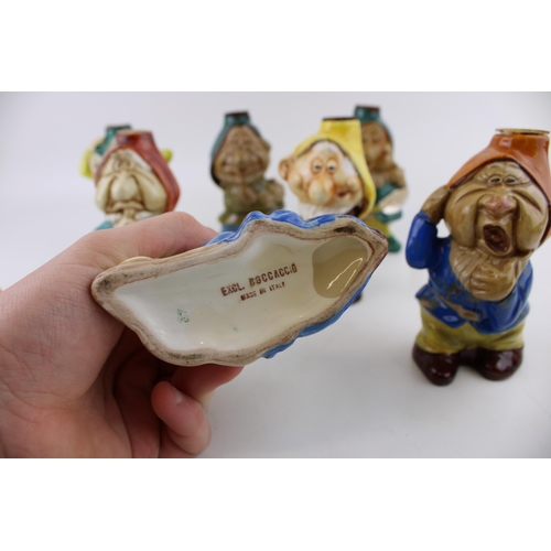 175A - Snow White and the Seven Dwarves novelty ceramic 'Casavinicola' Cherry Roma bottle set, made in Ital... 