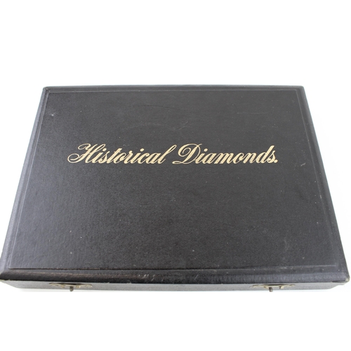 350A - The Historical Diamonds replica set, fifteen glass replicas of the most famous diamonds to include P... 