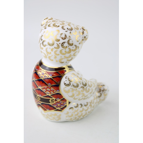 136 - Royal Crown Derby Debonair Bear paperweight, 12cm, an exclusive for the Royal Crown Derby Collectors... 