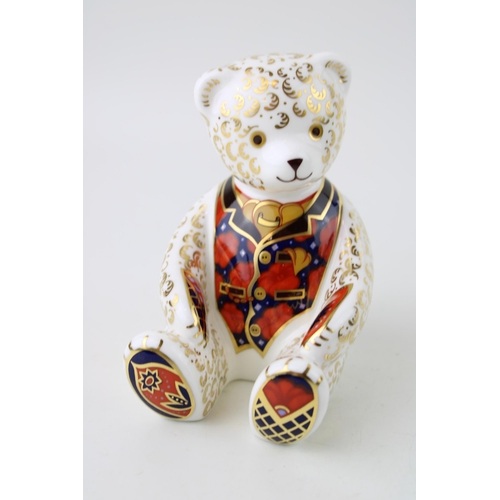 136 - Royal Crown Derby Debonair Bear paperweight, 12cm, an exclusive for the Royal Crown Derby Collectors... 