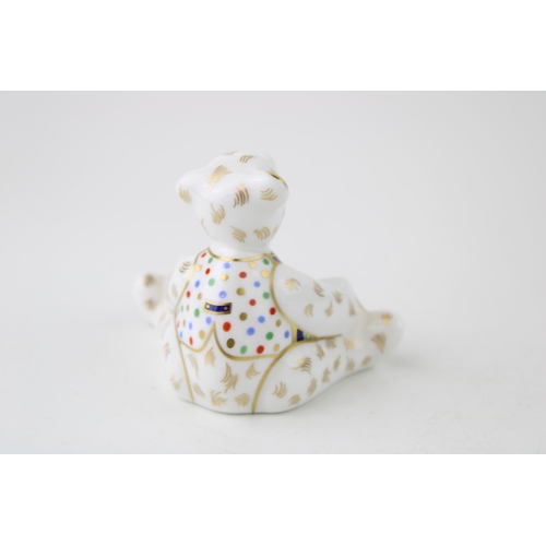 163 - Royal Crown Derby miniature bear, Happy Anniversary, red printed marks to the base (Please note: The... 