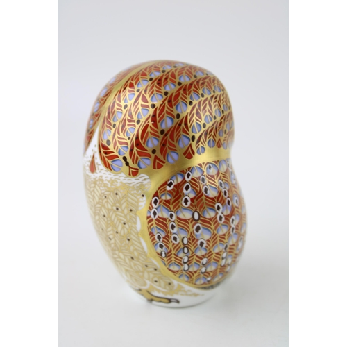 165 - Royal Crown Derby paperweight, Barn Owl, 11cm high, designed by John Ablitt, date mark for 2006 (MMV... 