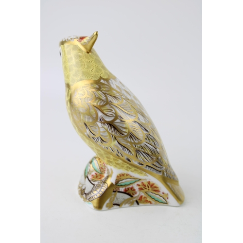 176 - Royal Crown Derby paperweight, Citron Cockatoo, 13cm, red printed marks and Royal Crown Derby stamp ... 