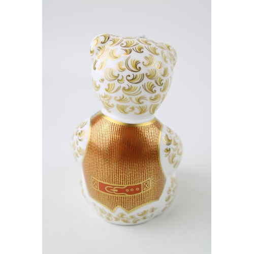 178 - Royal Crown Derby Paperweight, Regal Goldie Teddy Bear, 11.5 cm, a limited edition of 1000, hand sig... 