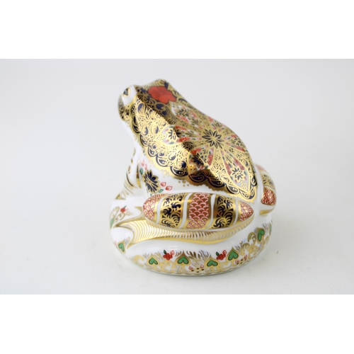 183 - Royal Crown Derby paperweight, Old Imari Frog, this is number 3,123 of a limited edition of 4,500, g... 