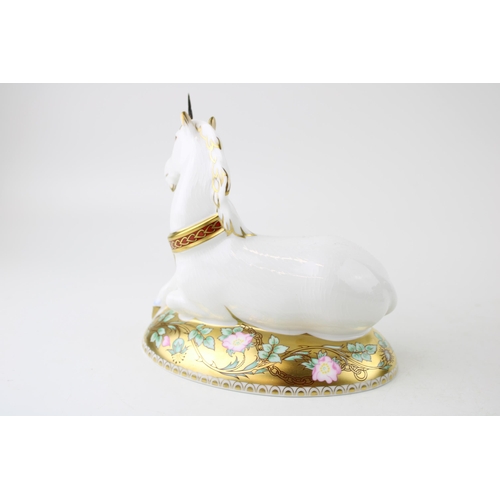 186 - Royal Crown Derby paperweight, Mythical Unicorn, 13cm high, this is number 49 of a  limited edition ... 