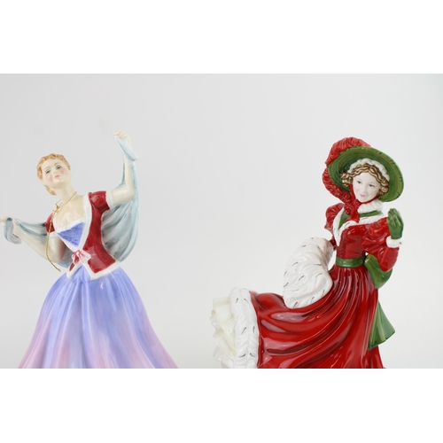 121 - Royal Doulton Lady figures to include Pretty Ladies Christmas Day    HN4723, June HN 2991 and Ballad... 