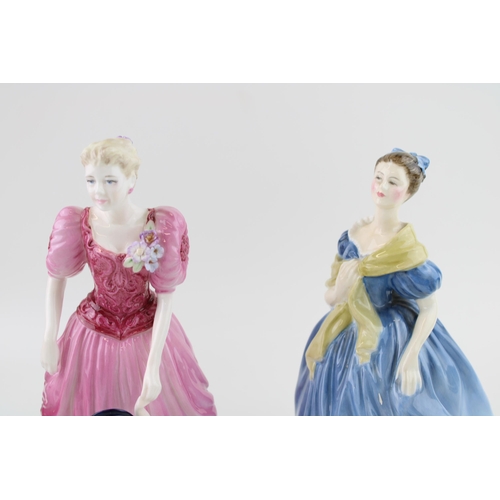 126 - Royal Doulton figures to include, Adrienne HN ,Top of the Hill HN 1834 and Coalport figure Togethern... 