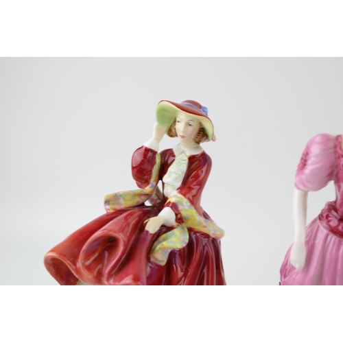 126 - Royal Doulton figures to include, Adrienne HN ,Top of the Hill HN 1834 and Coalport figure Togethern... 