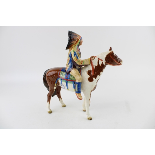 190 - A Beswick Native American Indian Chief on Horseback 1391. a/f. Height 23cm.