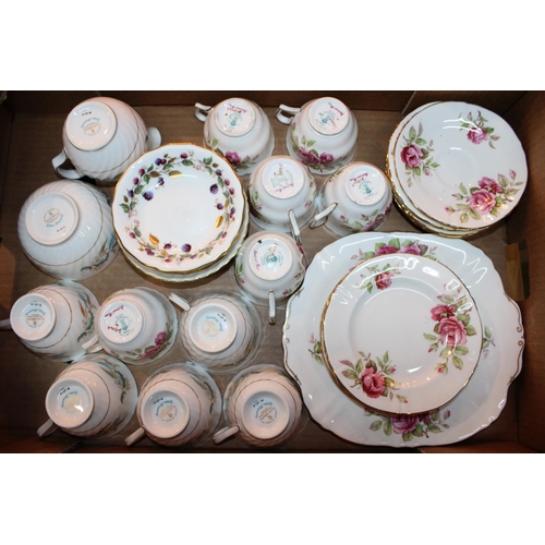 267 - A collection of Crown Staffordshire and Royal Adderley ceramics tea sets and parts to include cups, ... 