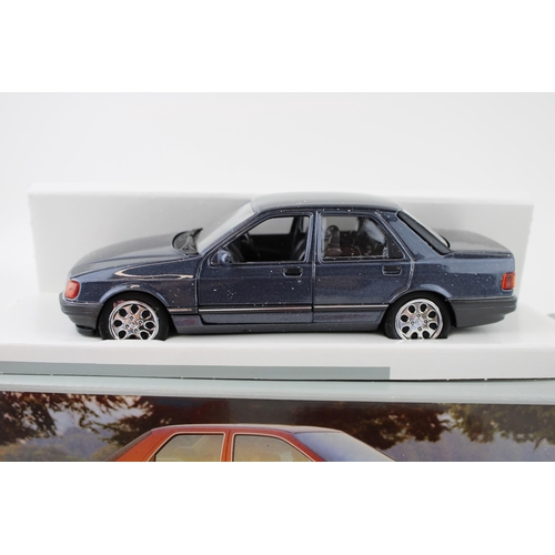 323 - A boxed vintage die cast model No. 1511 of Ford Sierra Saphire 1:25 Scale in blue / grey by Schabak ... 