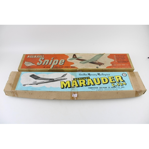 329 - Two boxed vintage model balsa wood glider kits to include a 'Keil Kraft Snipe' (40