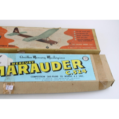 329 - Two boxed vintage model balsa wood glider kits to include a 'Keil Kraft Snipe' (40