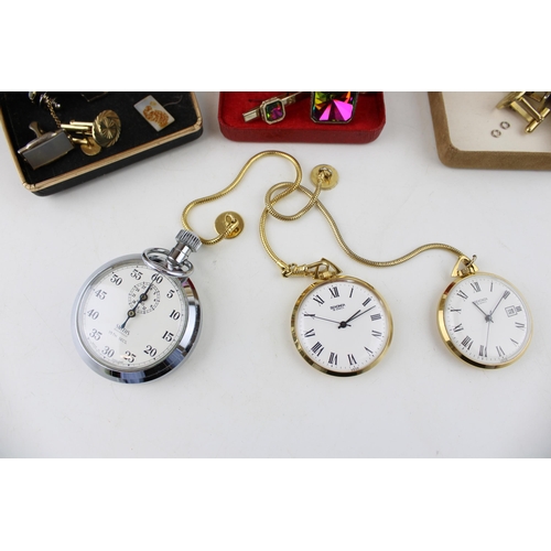 352 - A Smiths Shockproof stopwatch together with two top winding USSR Sekonda 19 Jewels pocket watches to... 