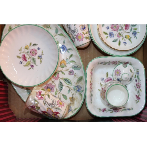 57 - A collection of Minton 'Haddon Hall' ceramic items to include four 27cm dinner plates together with ... 