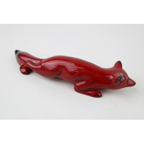 148 - Royal Doulton flambe fox13.5cm long, centenary edition.