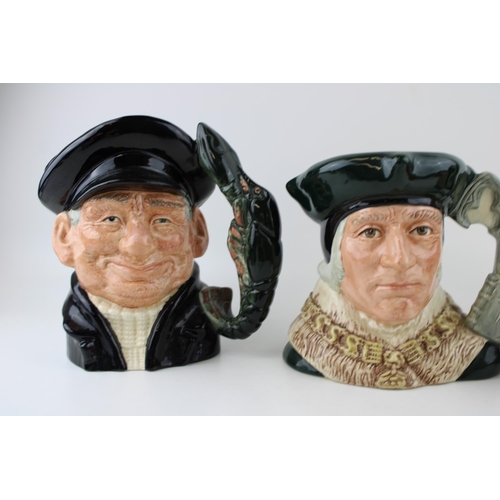 163 - Large Royal Doulton character jugs to include Old Salt, Sir Thomas More and Lobsterman (3 -  seconds... 