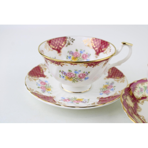 195A - A Paragon cup and saucer together with another similar example, by Hudson in the 'Lady Diana' patter... 