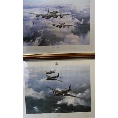 315 - A pair of Robert Taylor prints of planes to include 'Wellington' and 'The Lancaster', framed and gla... 