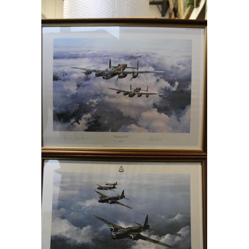 315 - A pair of Robert Taylor prints of planes to include 'Wellington' and 'The Lancaster', framed and gla... 