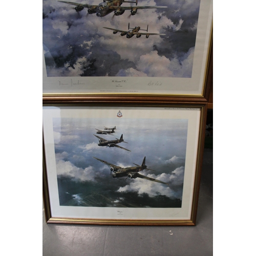 315 - A pair of Robert Taylor prints of planes to include 'Wellington' and 'The Lancaster', framed and gla... 