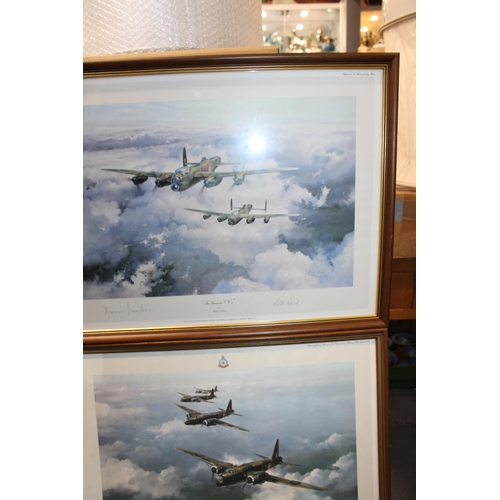 315 - A pair of Robert Taylor prints of planes to include 'Wellington' and 'The Lancaster', framed and gla... 