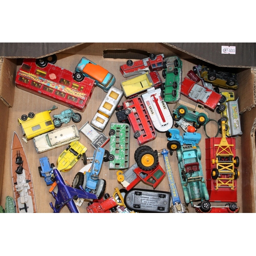 318 - A collection of toys including matchbox, corgi and dinky cars, aircraft, ships and trucks