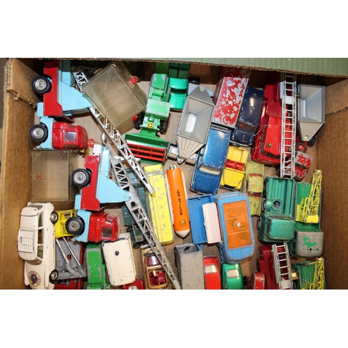 327 - A large quantity of vintage die cast play worn vehicles to include examples by Corgi, Dinky, Matchbo... 