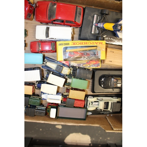 327 - A large quantity of vintage die cast play worn vehicles to include examples by Corgi, Dinky, Matchbo... 