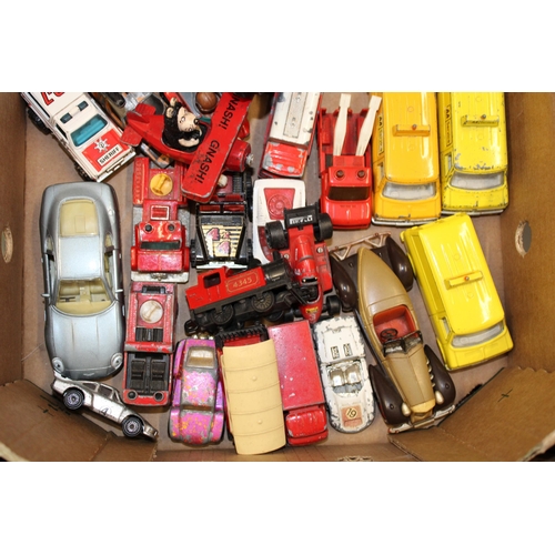 328 - A large quantity of vintage die cast play worn vehicles to include examples by Corgi, Dinky, Matchbo... 