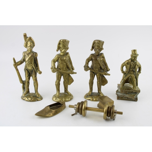 339A - A collection of cast brass figures and similar (Qty).