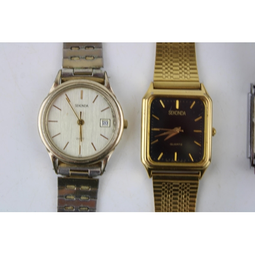 351 - Three vintage wristwatches to include a Mirus example and two Sekonda watches (3).