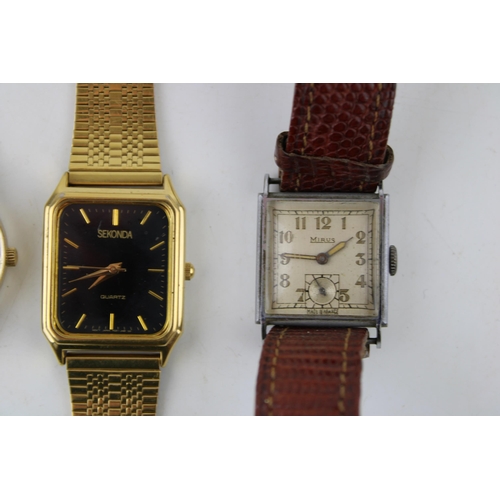 351 - Three vintage wristwatches to include a Mirus example and two Sekonda watches (3).