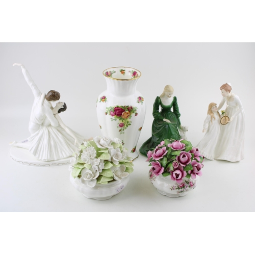 38 - A collection of figures to include Coalport 'Fonteyn & Nureyev' limited edition of 1250, Royal Doult... 