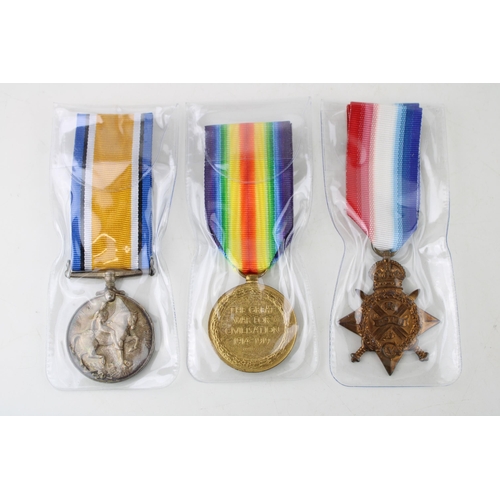 404 - A trio of World War One medals, awarded to 7-51165 DVR W H Thexton ASC (3).