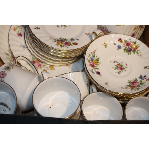 54 - A collection of Minton Marlow tea ware to include a teapot, cups, saucers and others with Paragon Be... 