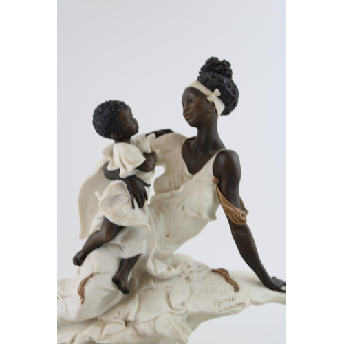 77 - Florence Giuseppe Armani Figurine of a mother and child, 33cm wide.