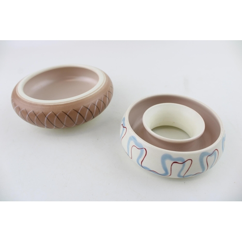 116 - Two Poole mid century modern ceramic from the Freeform range. c1953 - 54. To include Posy Holder in ... 