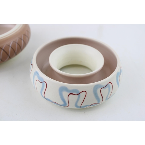 116 - Two Poole mid century modern ceramic from the Freeform range. c1953 - 54. To include Posy Holder in ... 