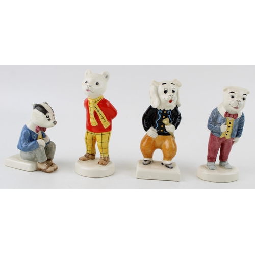 14 - Four Beswick Pottery Rupert And His Friends figures comprising Pong Ping, Algy Pug, Bill Badger and ... 