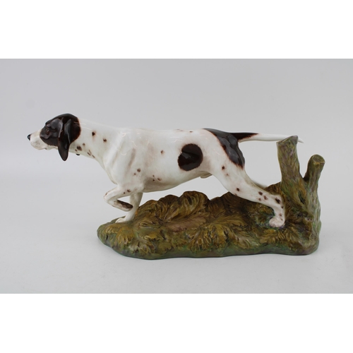 142 - Royal Doulton Pointer HN2624, ceramic naturalistic base.